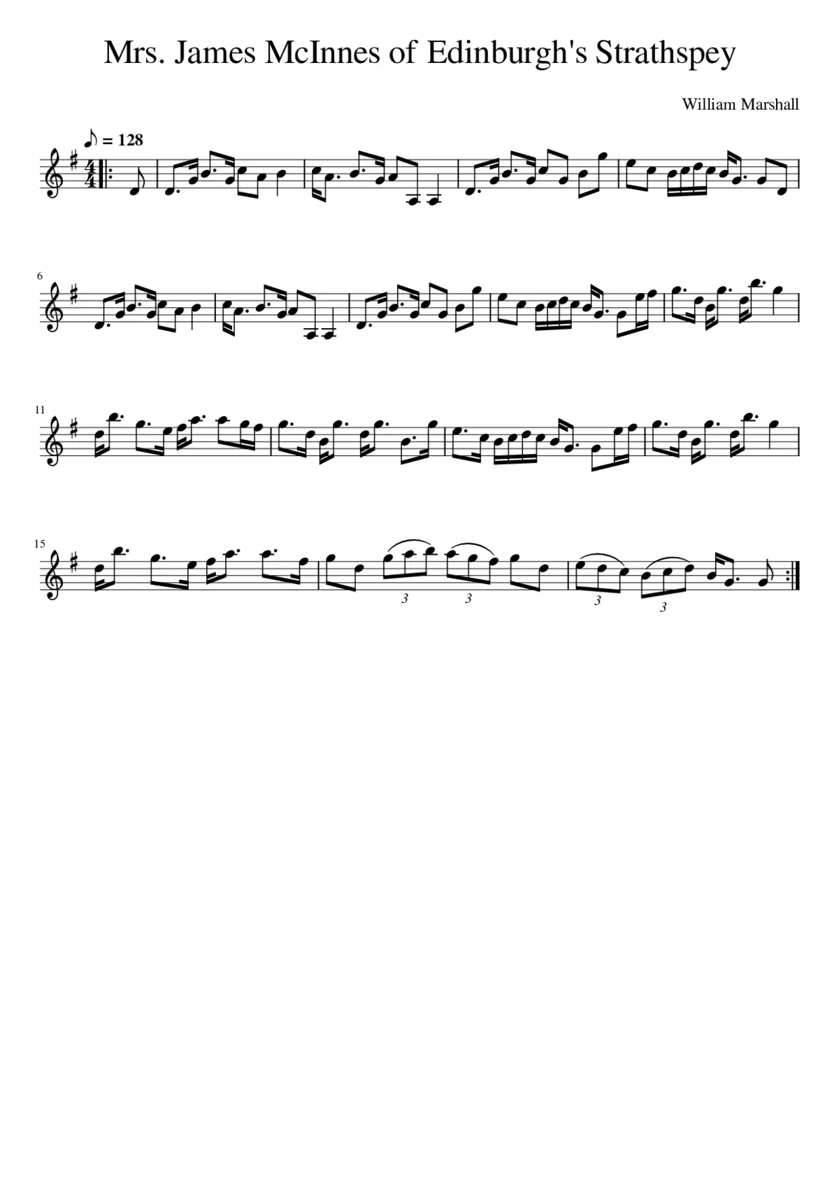 Mrs. James McInnes of Edinburgh's Strathspey - Page 1