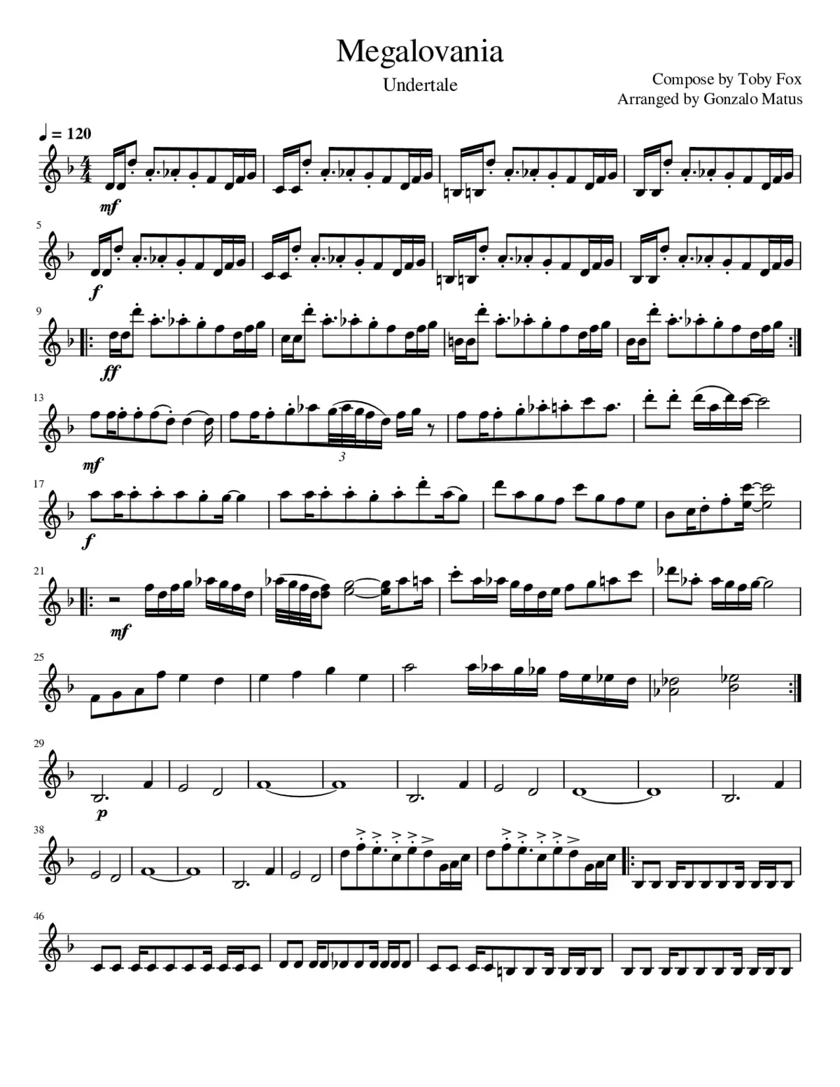 Megalovania - Page 1