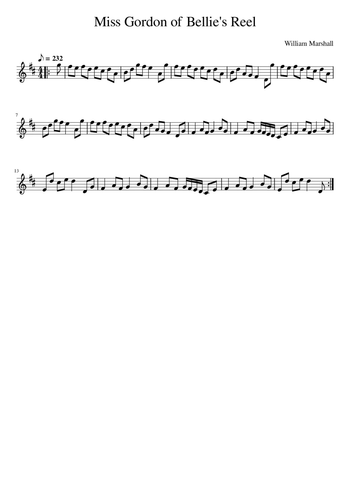 Miss Gordon of Bellie's Reel - Page 1