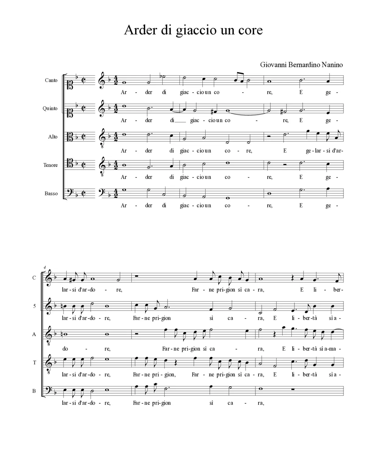 Arder di giaccio un core - Page 1