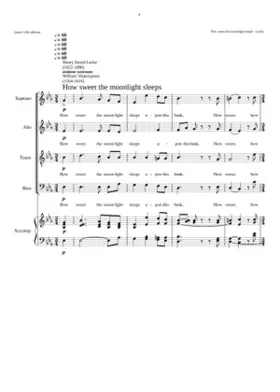 How sweet the moonlight sleeps