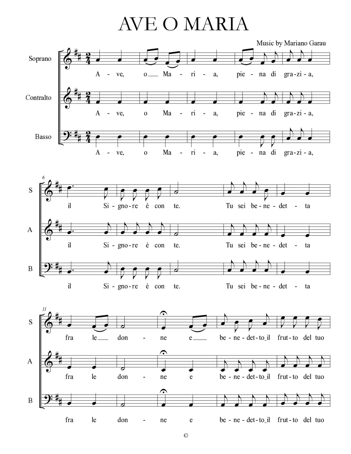 Ave o Maria - Page 1