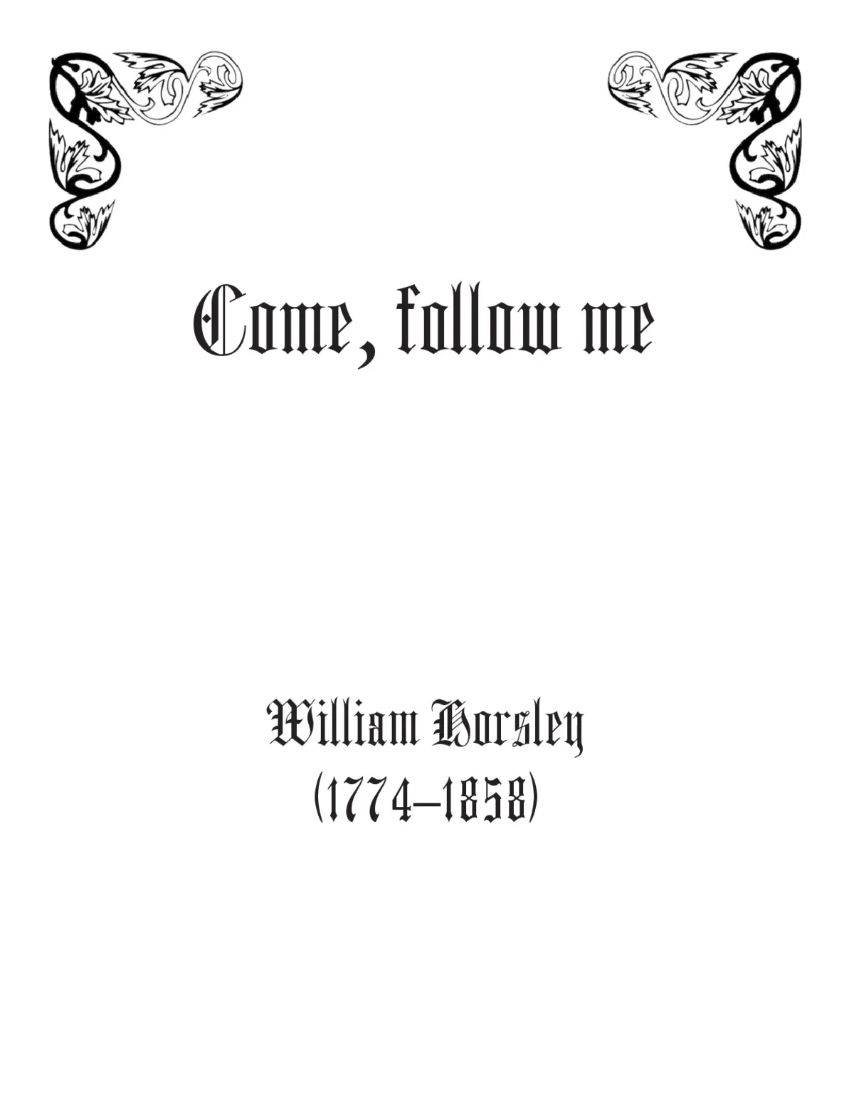 Come, follow me - Page 1