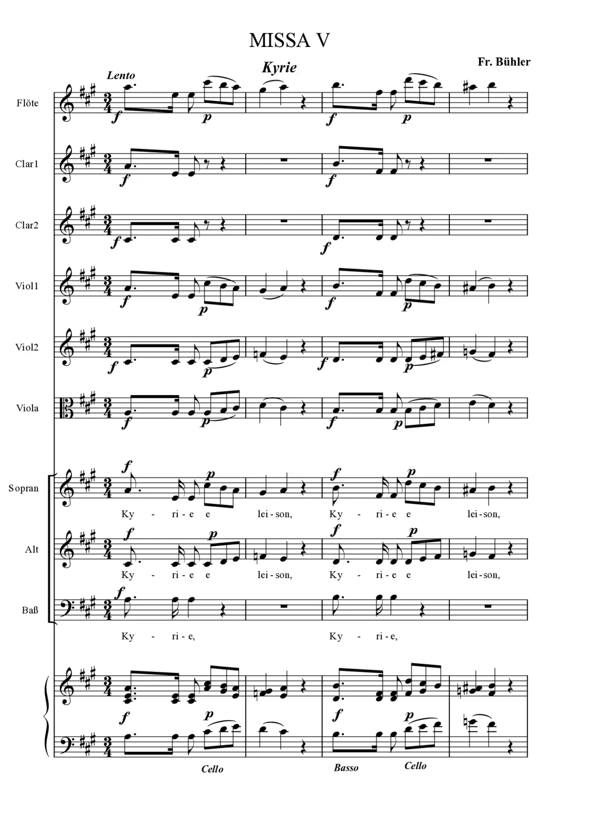 Missa in A Major, Op. 10/5 - Page 1