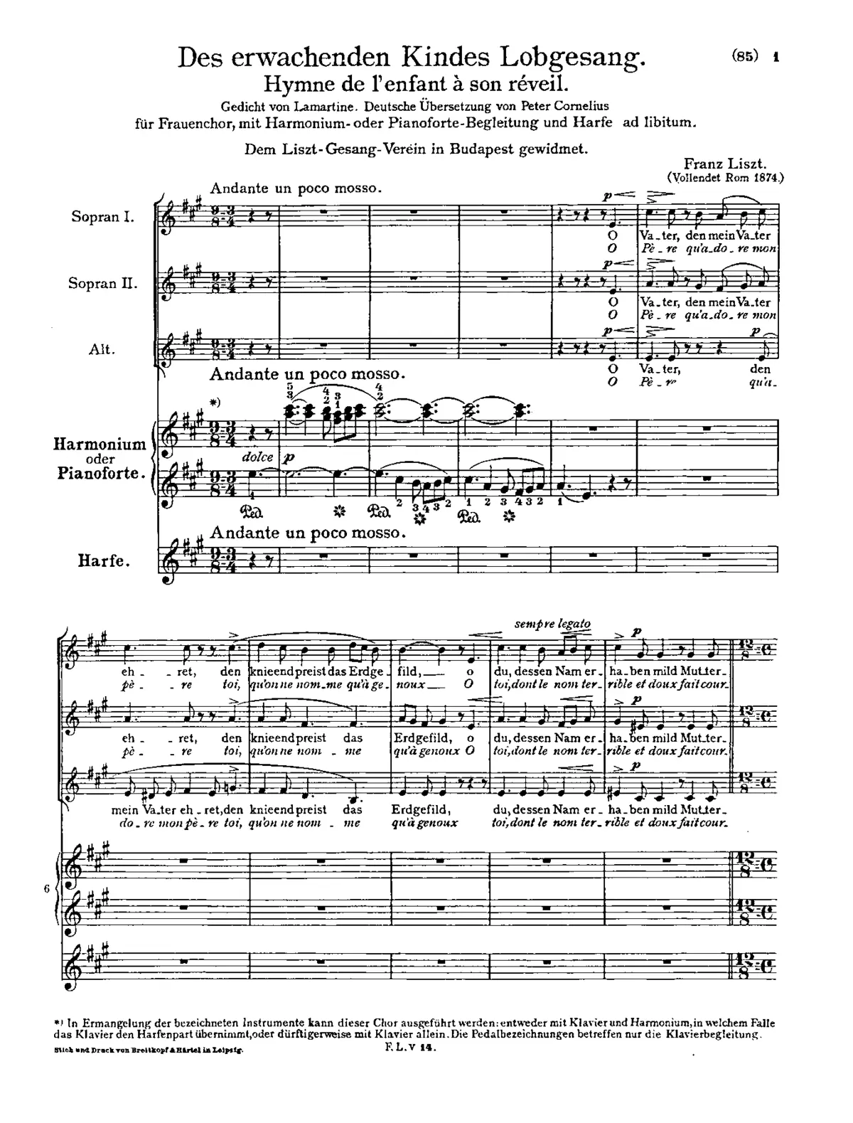 Hymne de l'enfant à son réveil - Page 1
