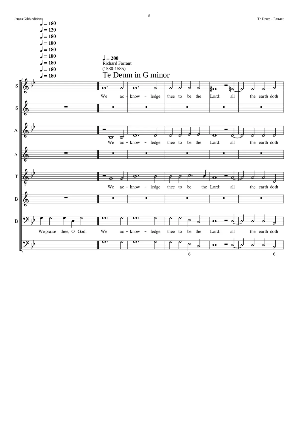 Te Deum in G minor - Page 1