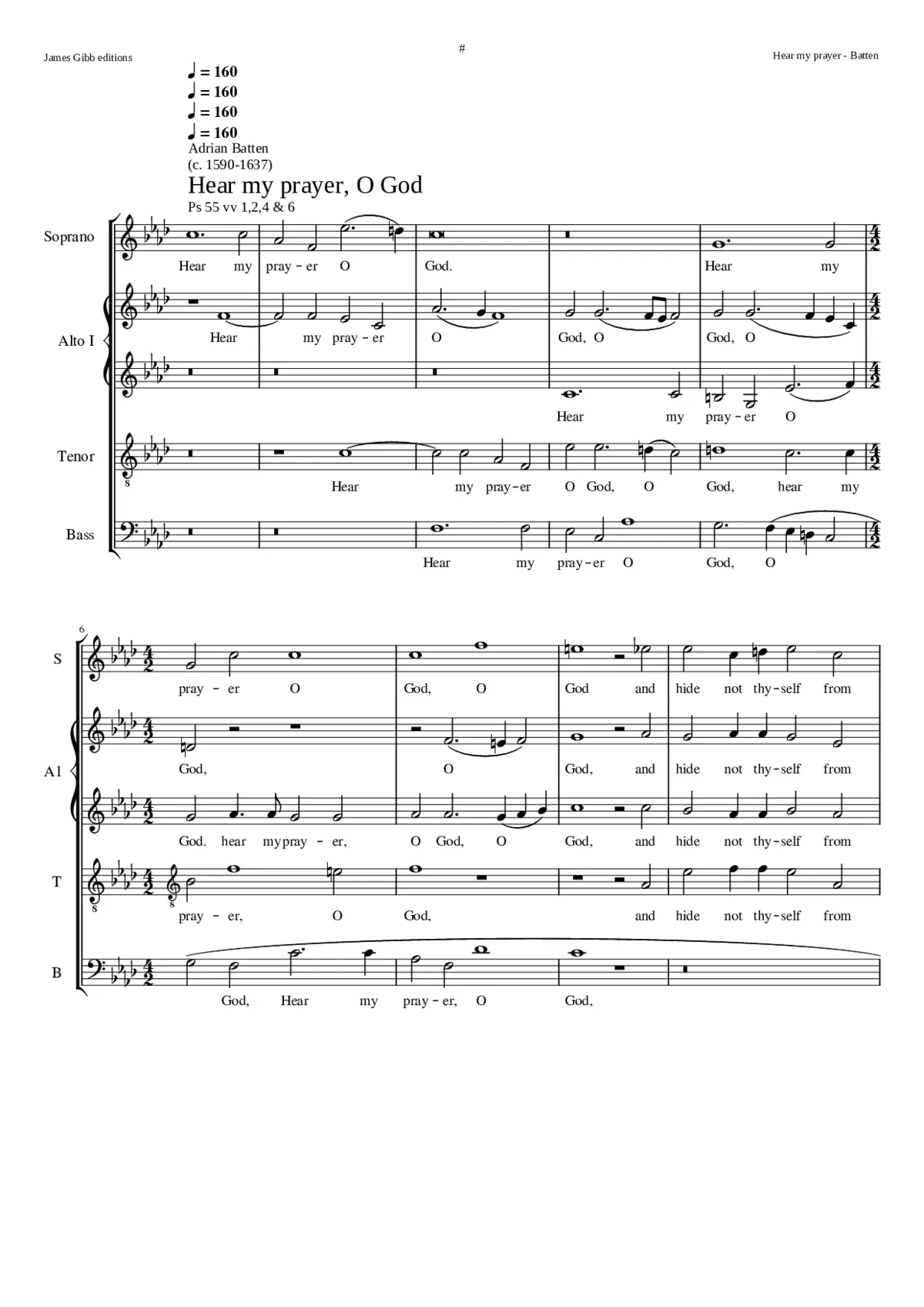 Hear my prayer O God - Page 1