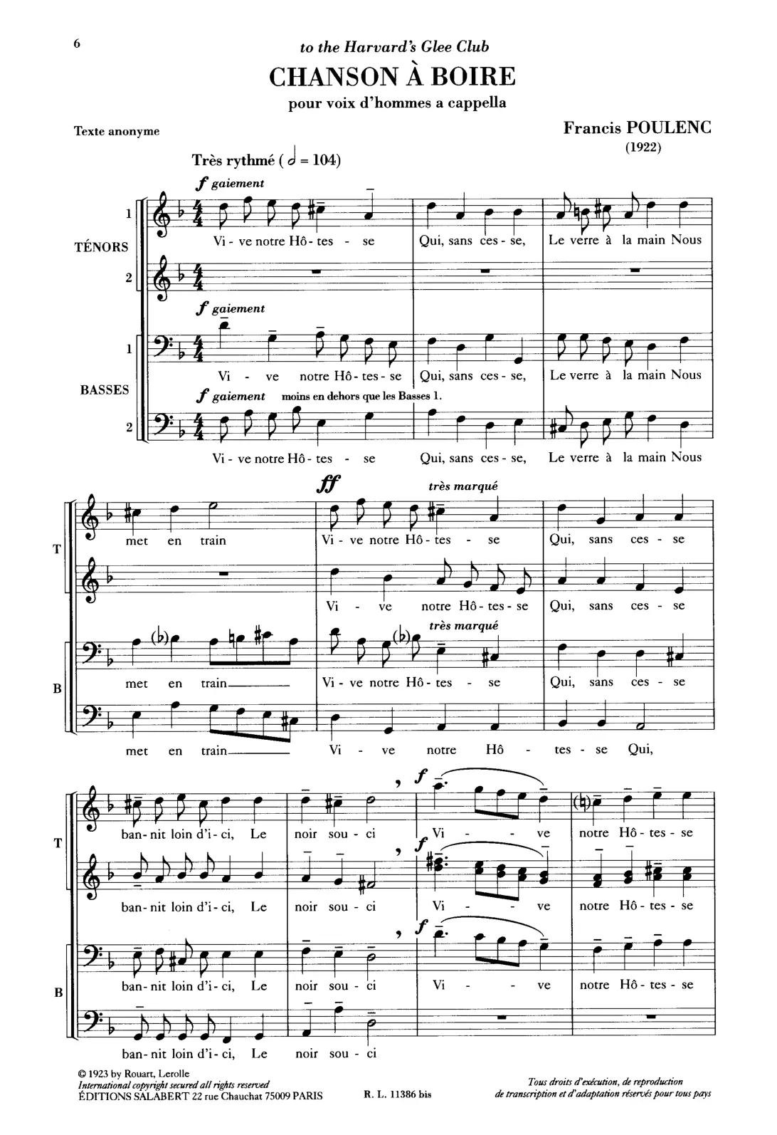 Chanson à boire - Page 1