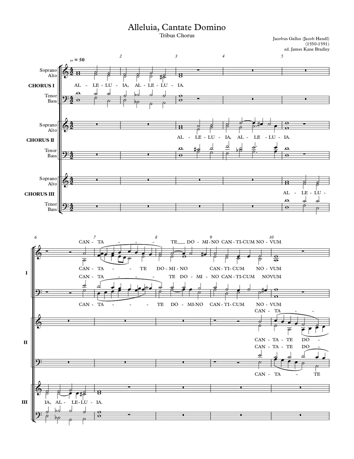 Alleluia, Cantate Domino a 12 - Page 1