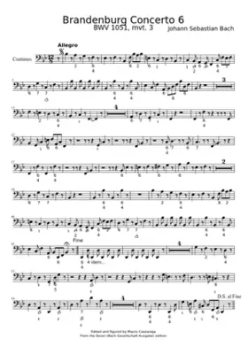 Brandenburg Concerto No.6 in B-flat major BWV 1051