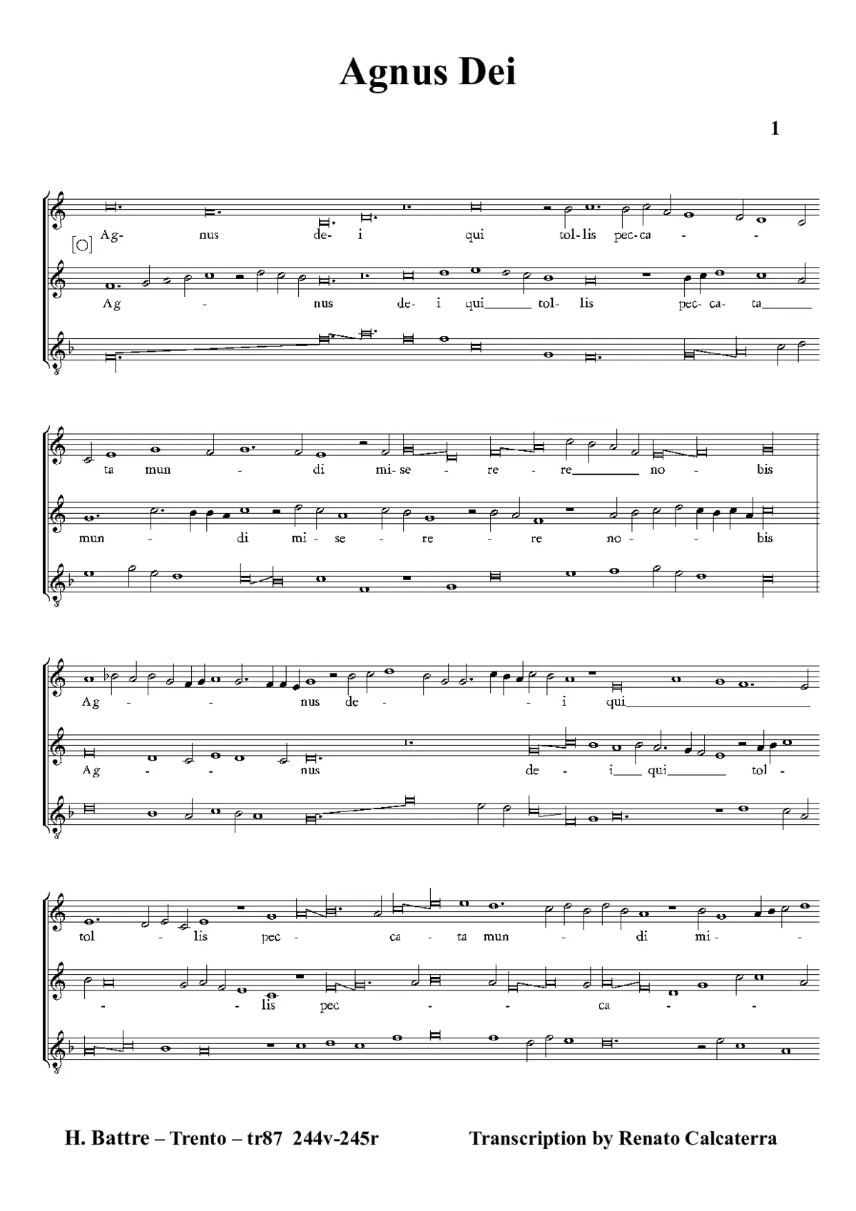 Agnus Dei - Page 1