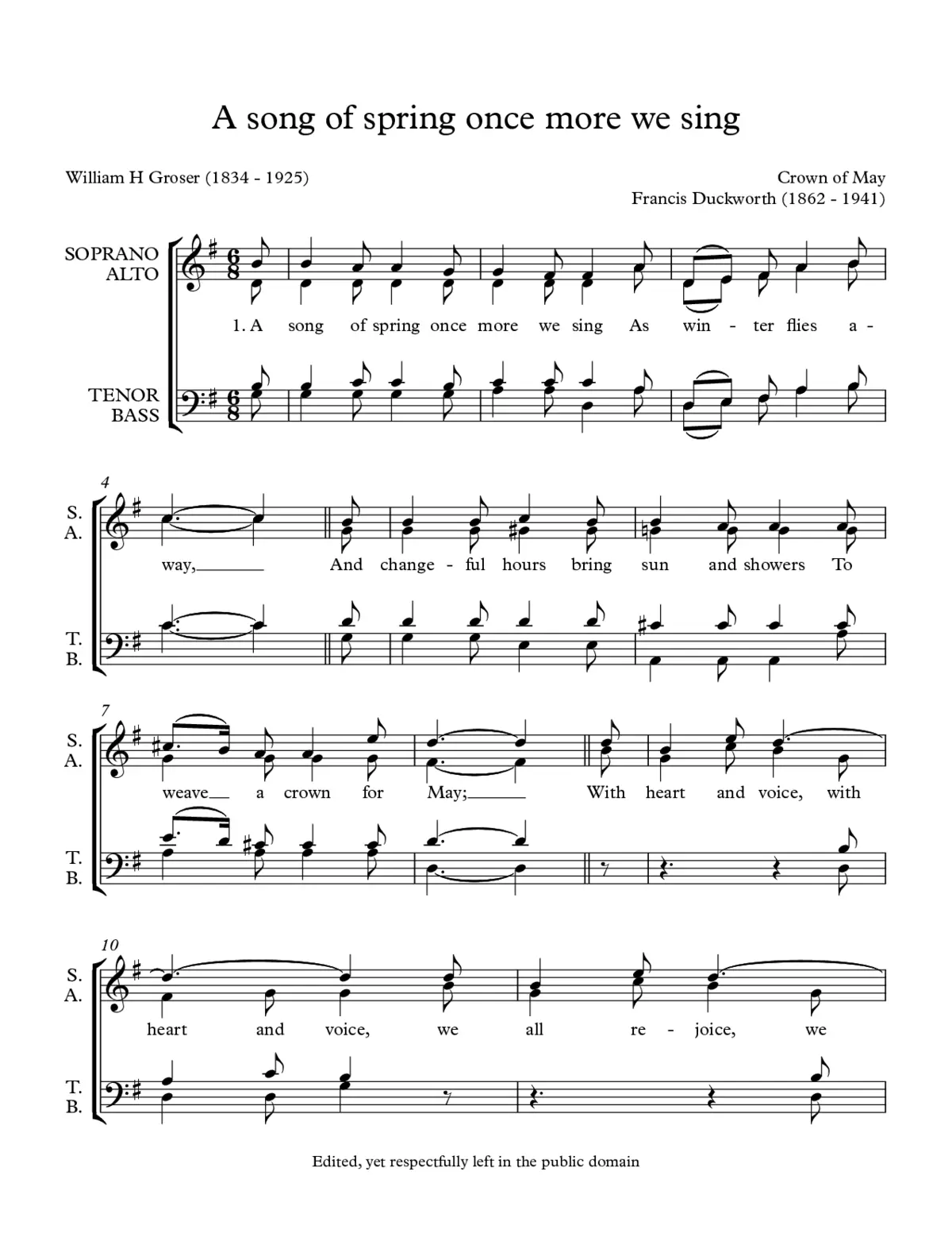 A song of spring once more we sing - Page 1