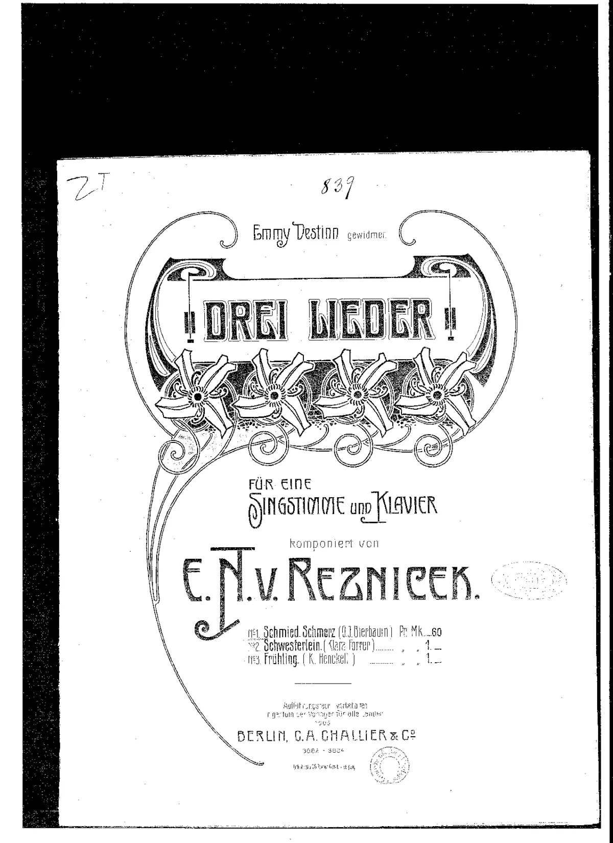 3 Lieder - Page 1