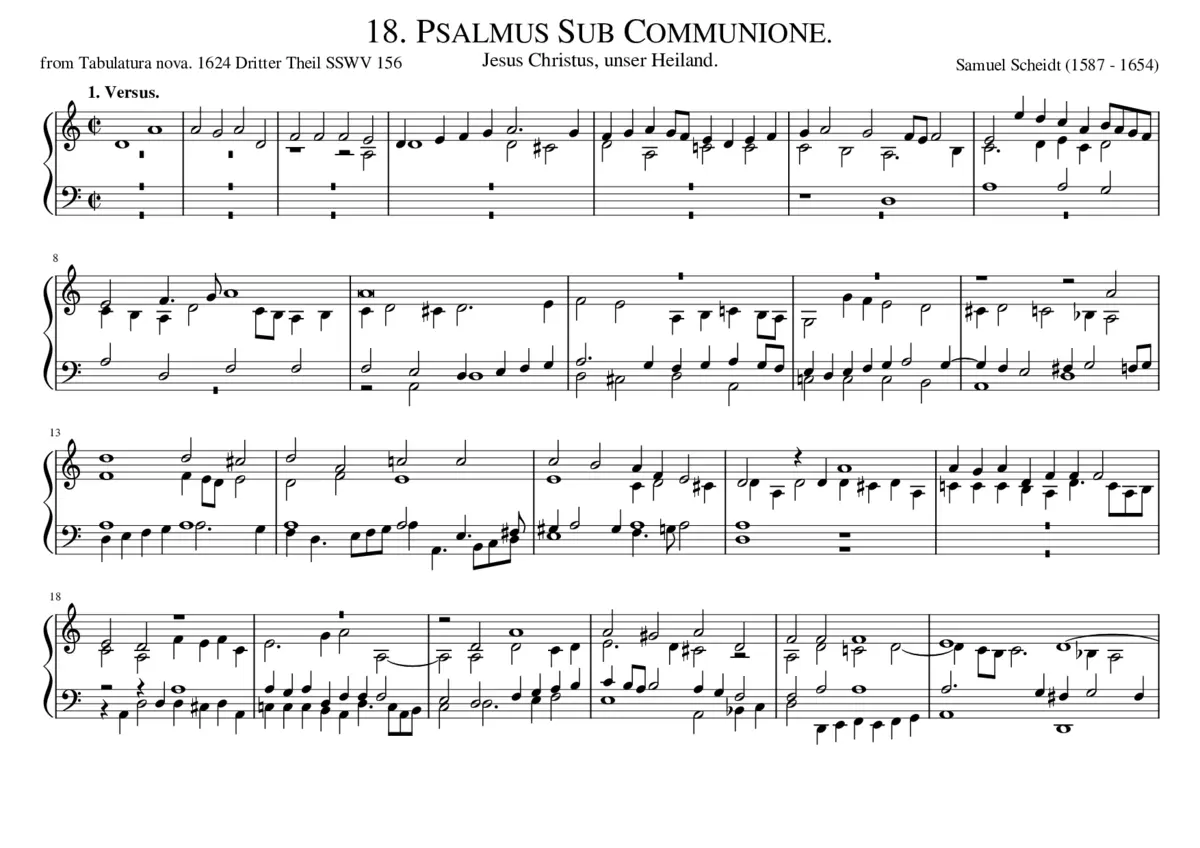 Psalmus sub communione SSWV 156 - Page 1