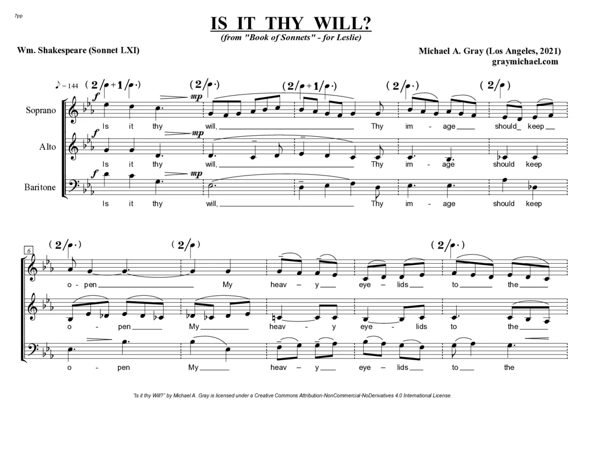 Is it thy will? - Page 1