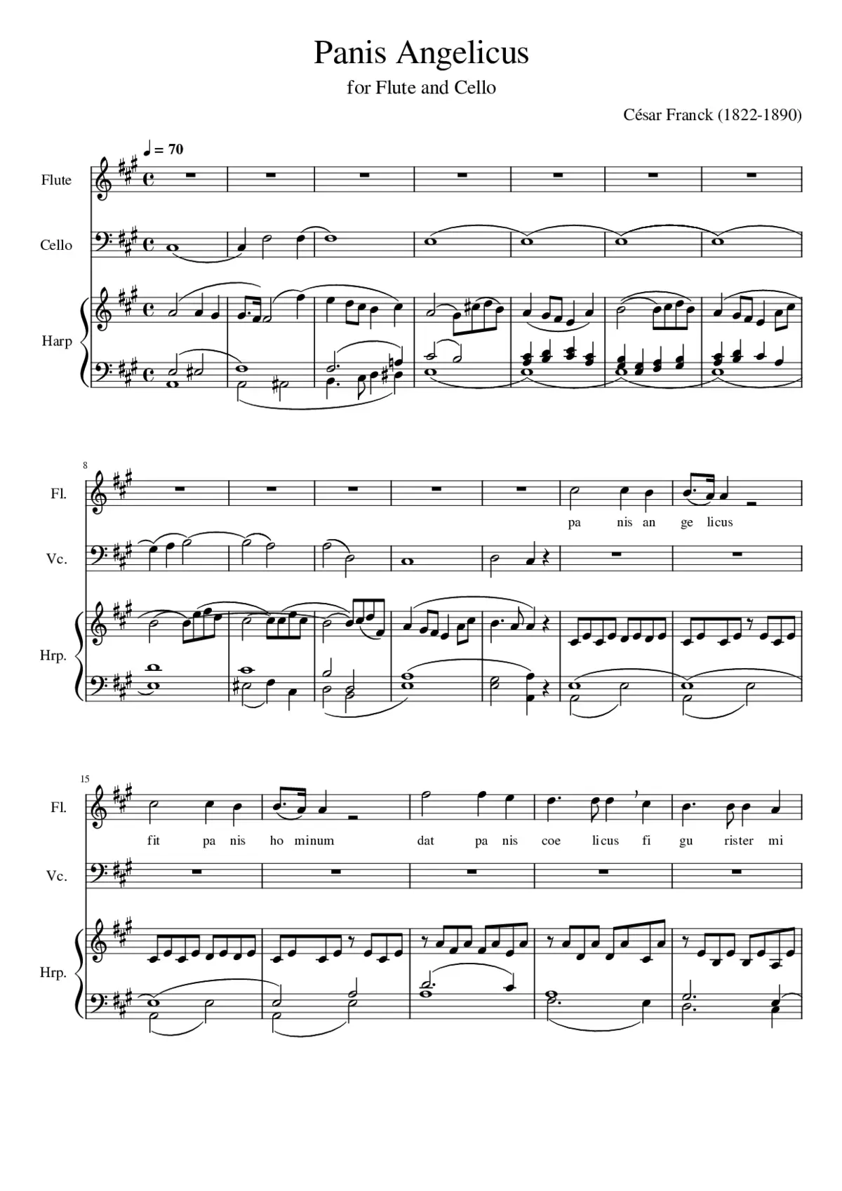 Mass Op.12 No.5 (Panis Angelicus) - Page 1