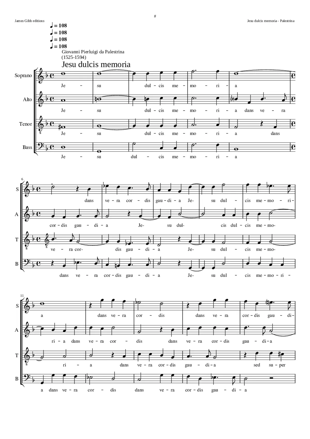 Jesu dulcis memoria - Page 1