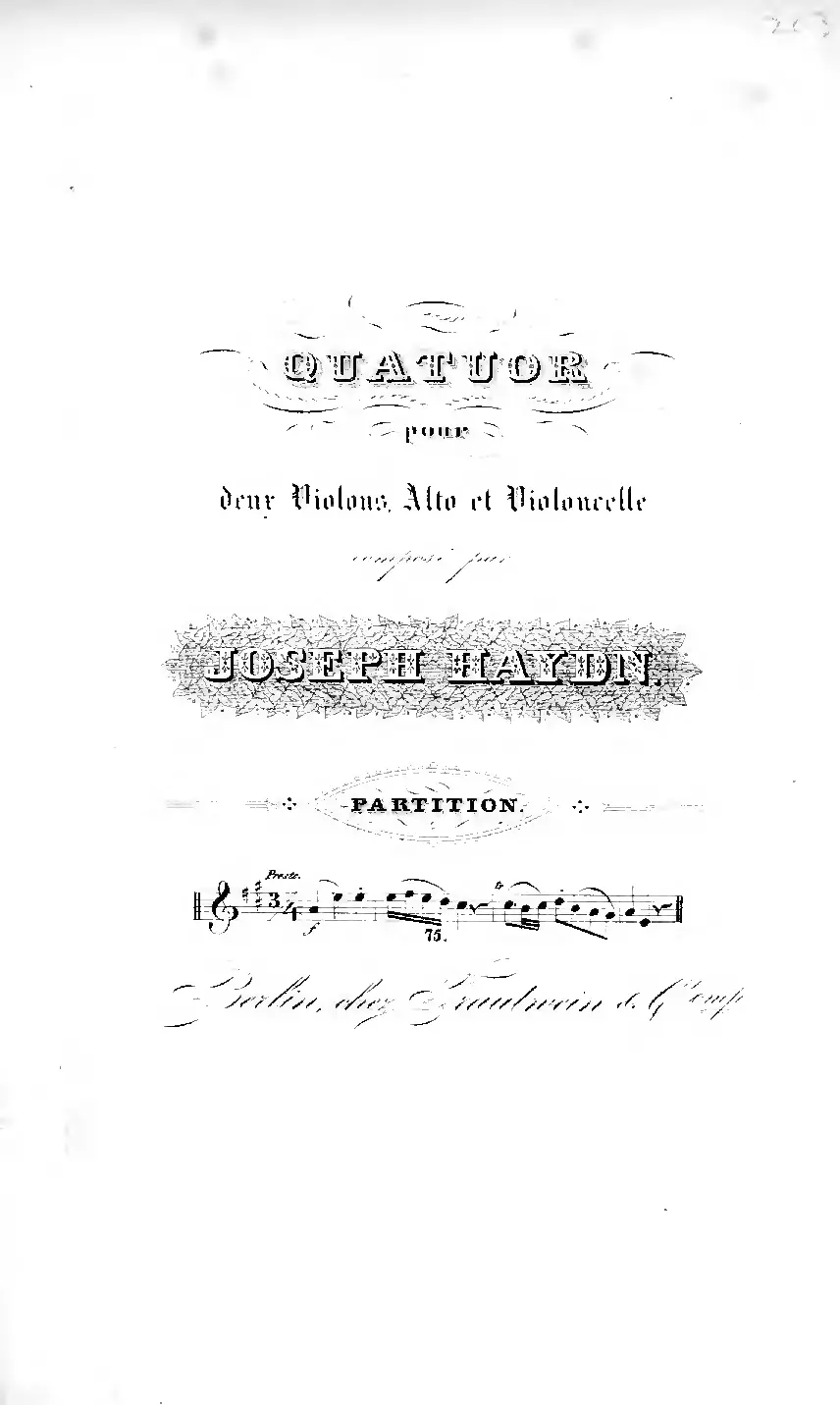 String Quartet in A major - Page 1