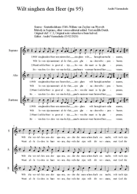 Wilt singhen den Heer I
