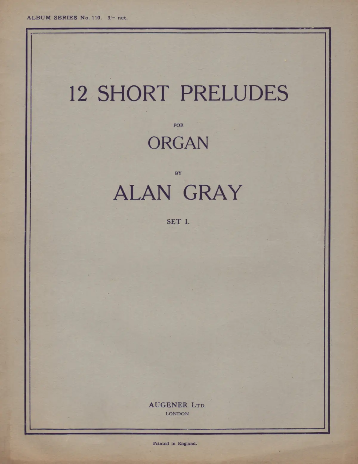 12 Short Preludes for Organ, Set 1 - Page 1