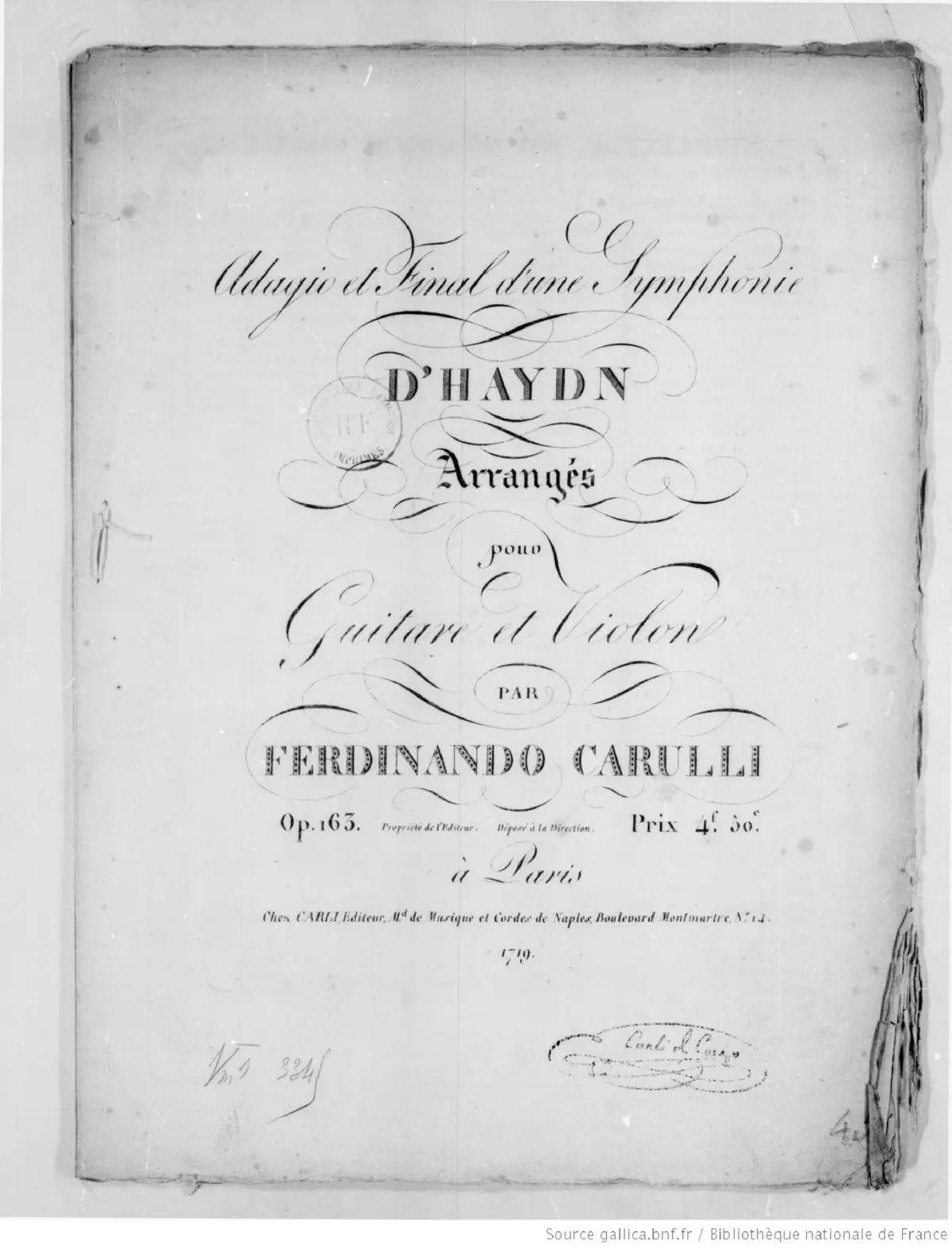 Adagio et final d'une symphonie d'Haydn - Page 1