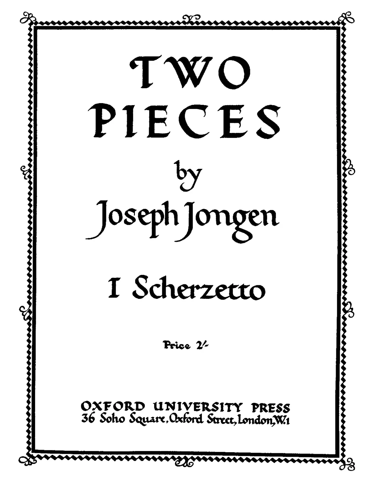2 Pieces for Organ - Page 1