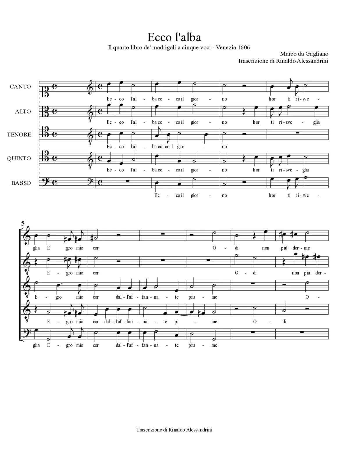 Ecco l'alba - Page 1