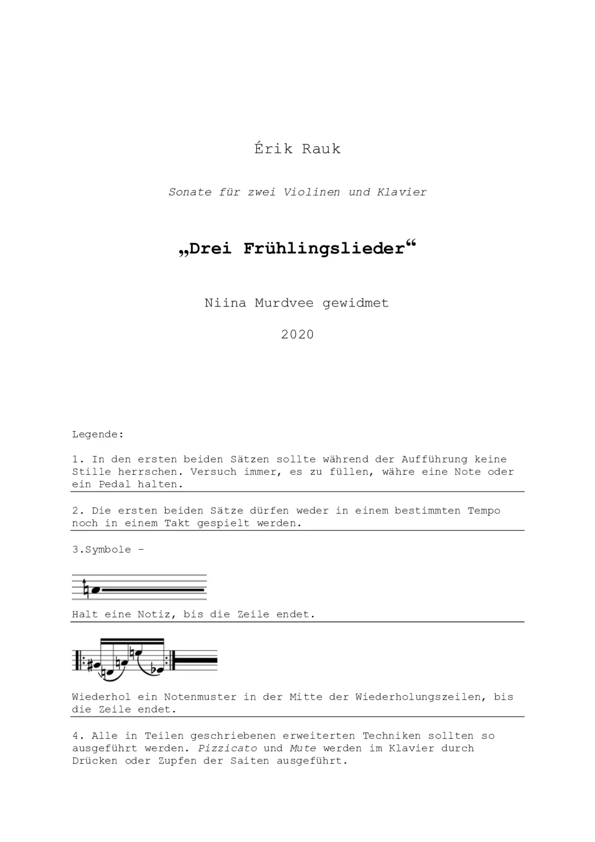 Drei Frühlingslieder - Page 1