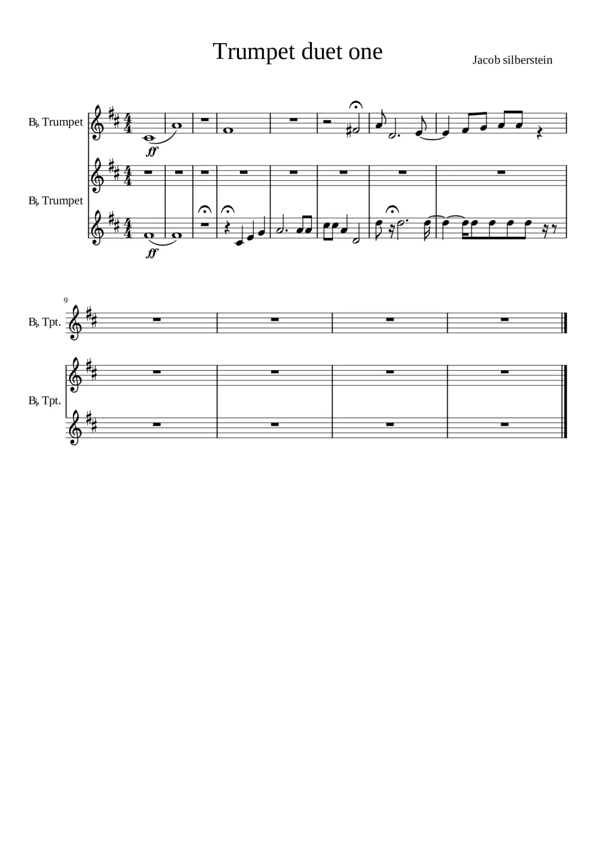 Trumpet duet one - Page 1