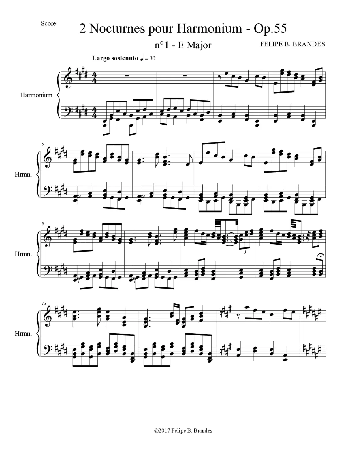 Nocturnes for Harmonium - Page 1