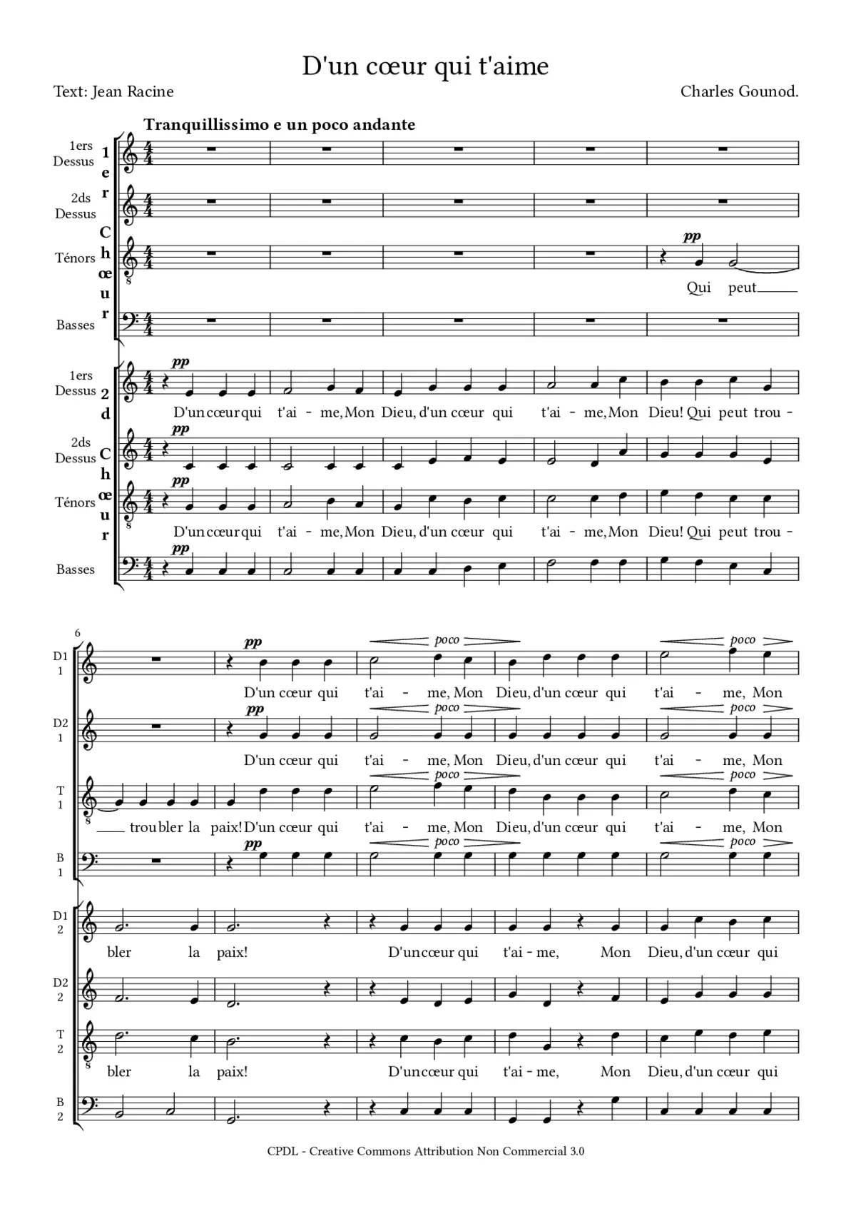 D'un cœur qui t'aime - Page 1