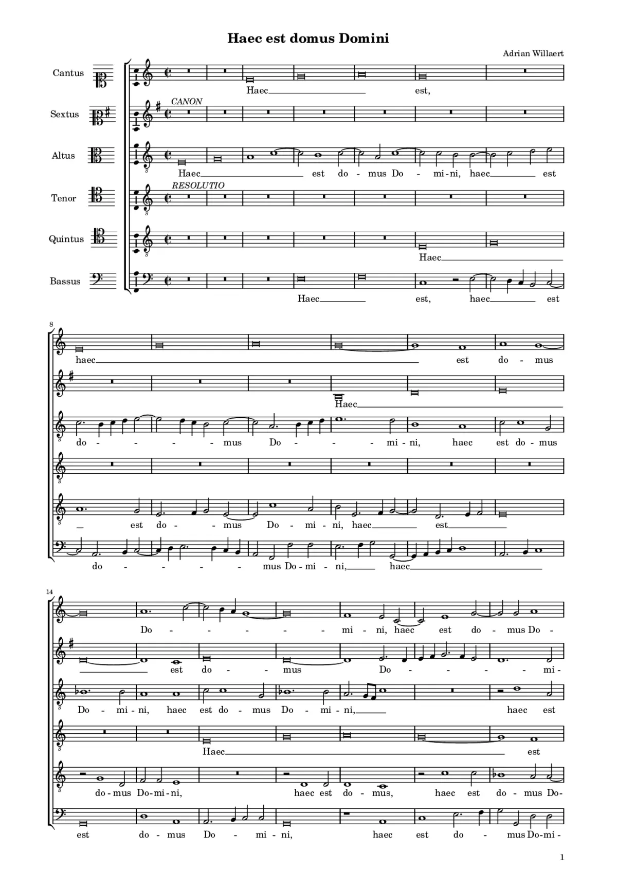 Haec est domus Domini - Page 1