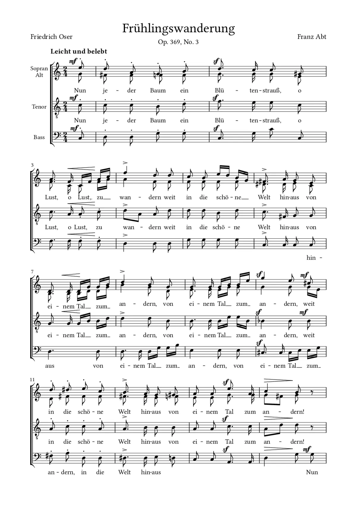 Frühlingswanderung, Op. 369, No. 3 - Page 1