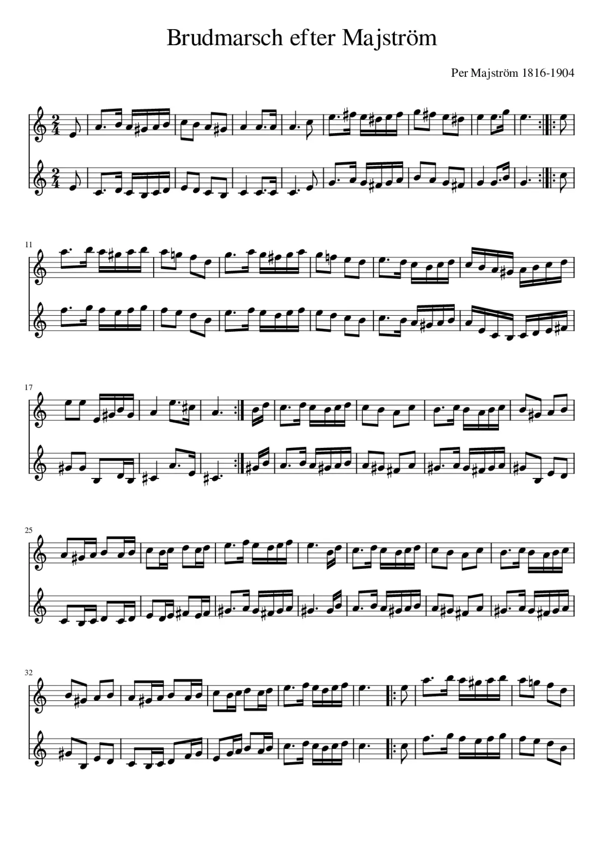 Brudmarsch efter Majström - Page 1