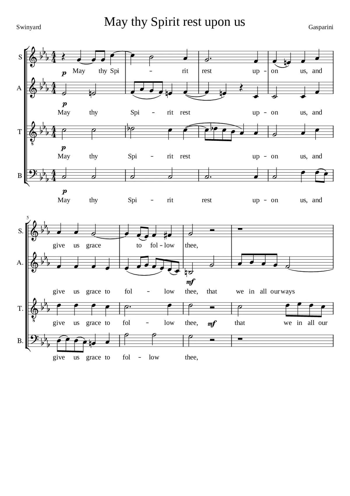 May Thy Spirit rest upon us - Page 1