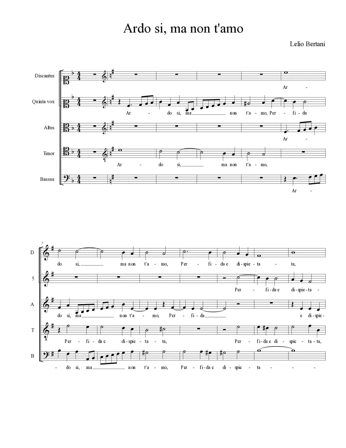 Ardo sì, ma non t'amo - Page 1