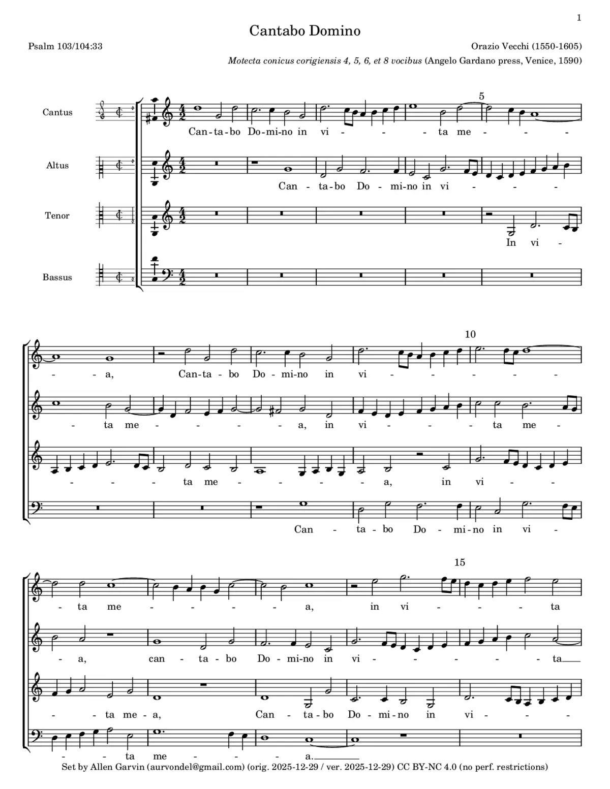 Cantabo Domino - Page 1