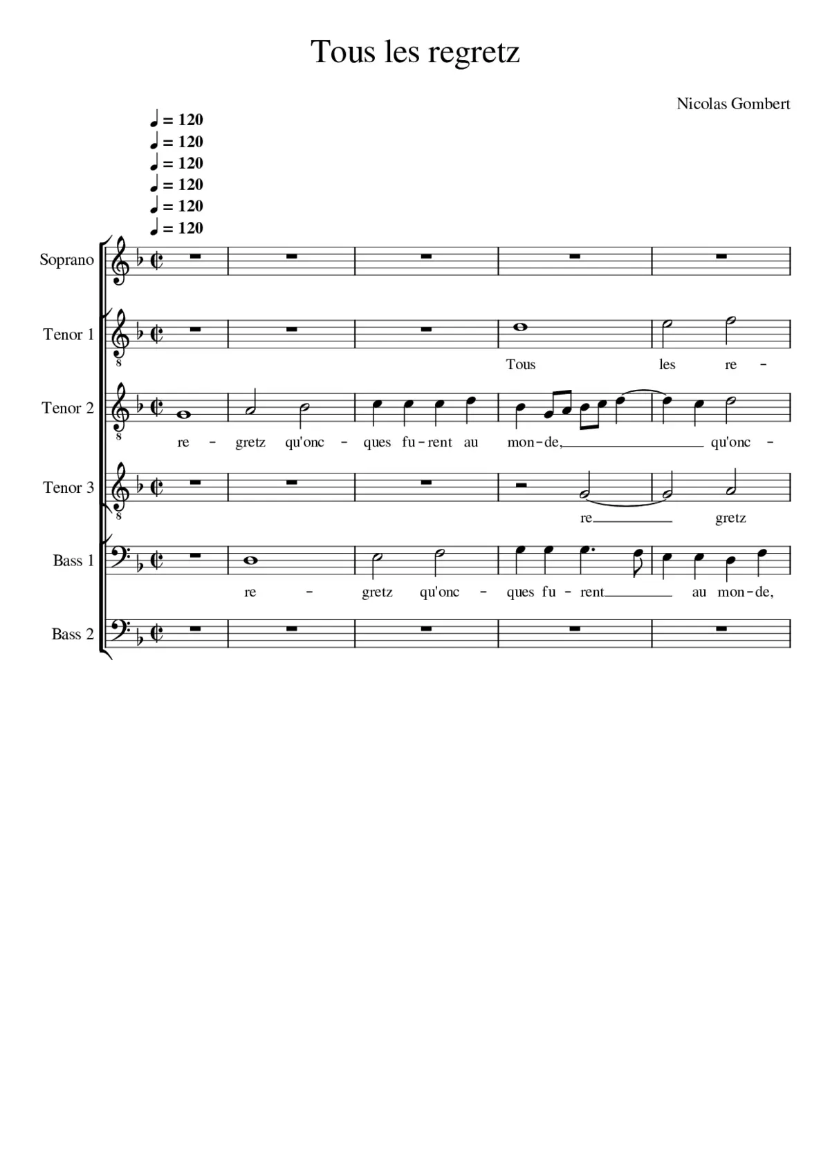 Tous les regretz - Page 1