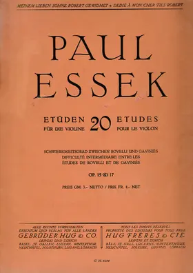 20 Etüden für die Violine
