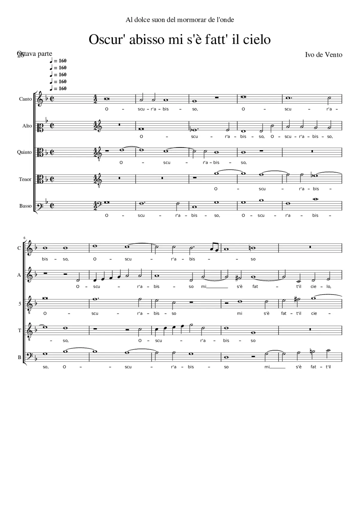 Oscur' abisso mi s'è fatt' il cielo - Page 1