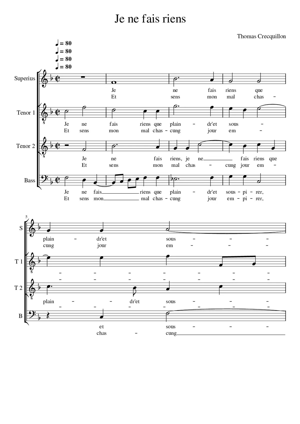 Je ne fais riens - Page 1