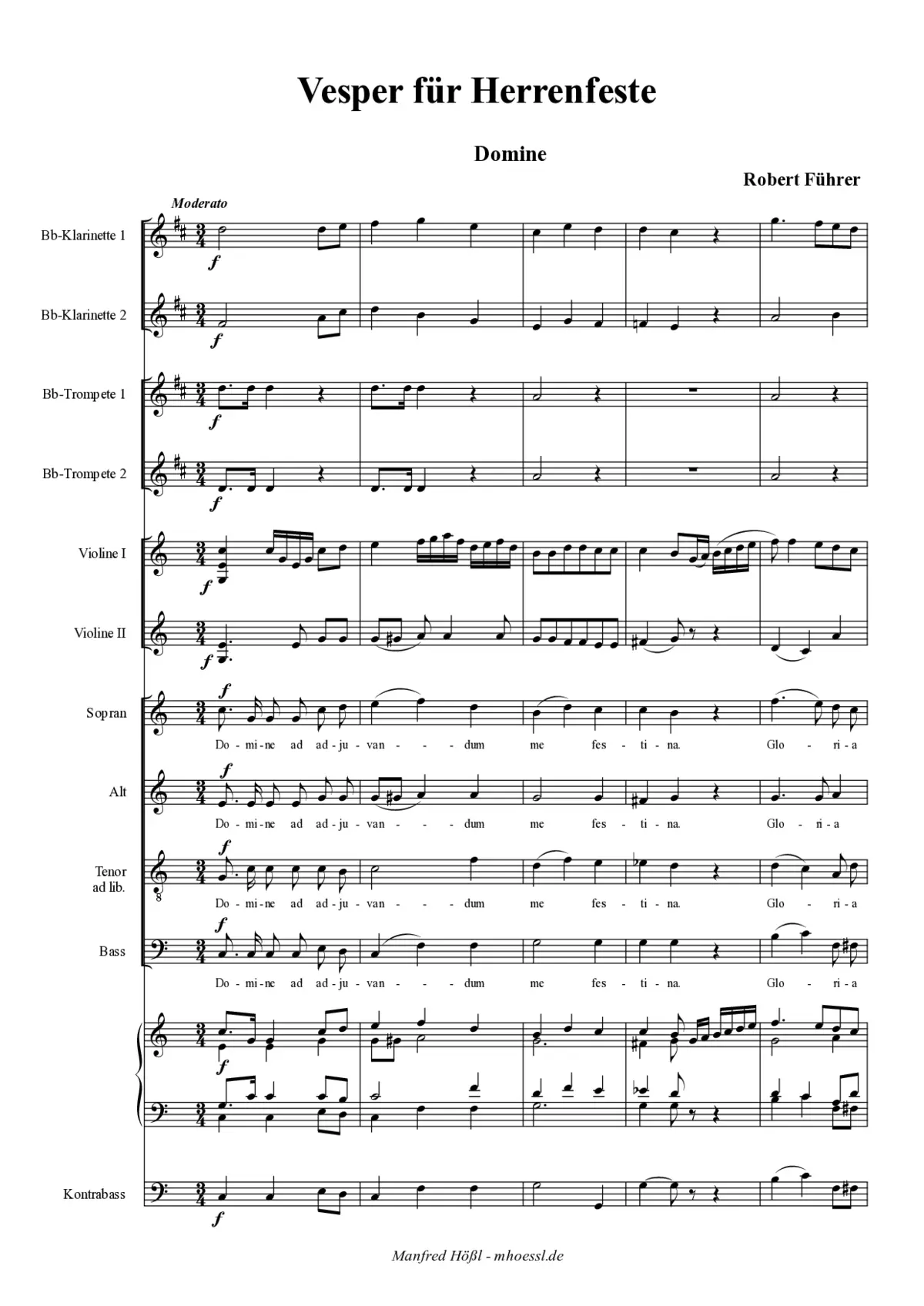 Latinische Vesper für Herrenfeste - Page 1