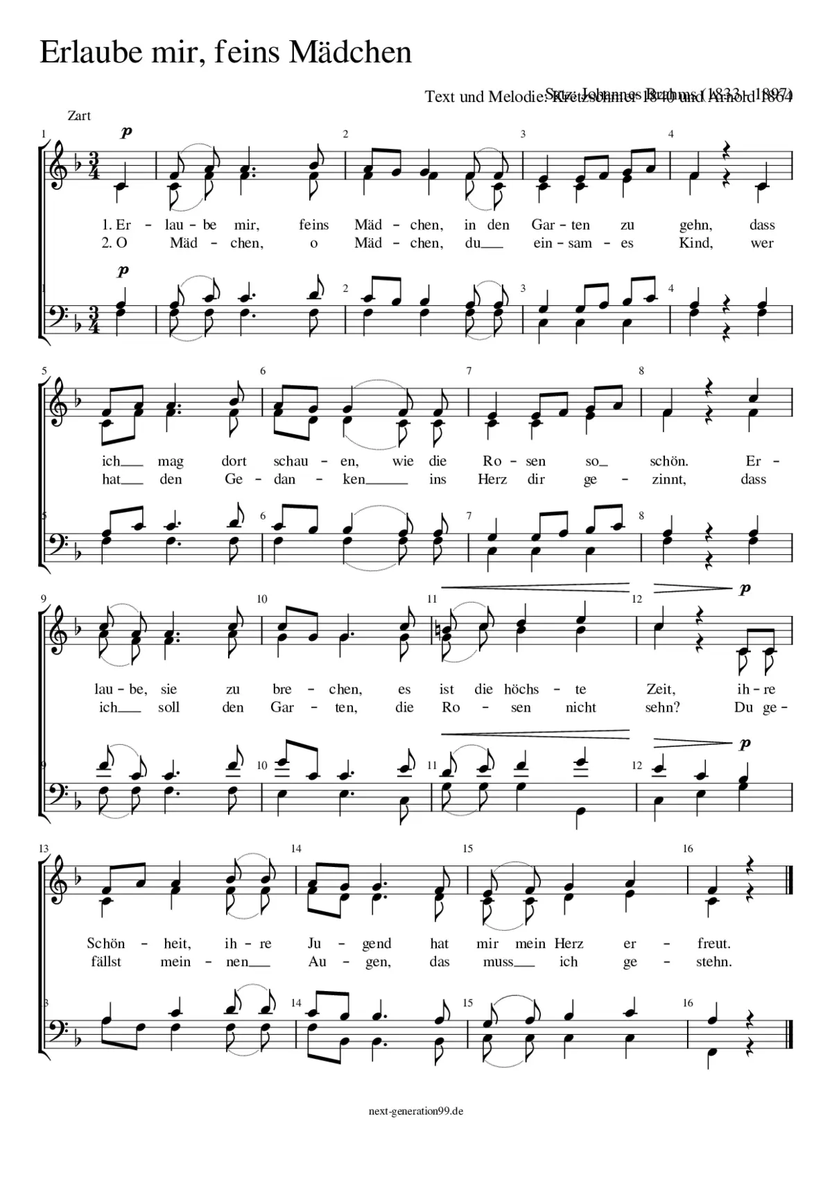 12 Deutsche Volkslieder WoO 35 - Page 1