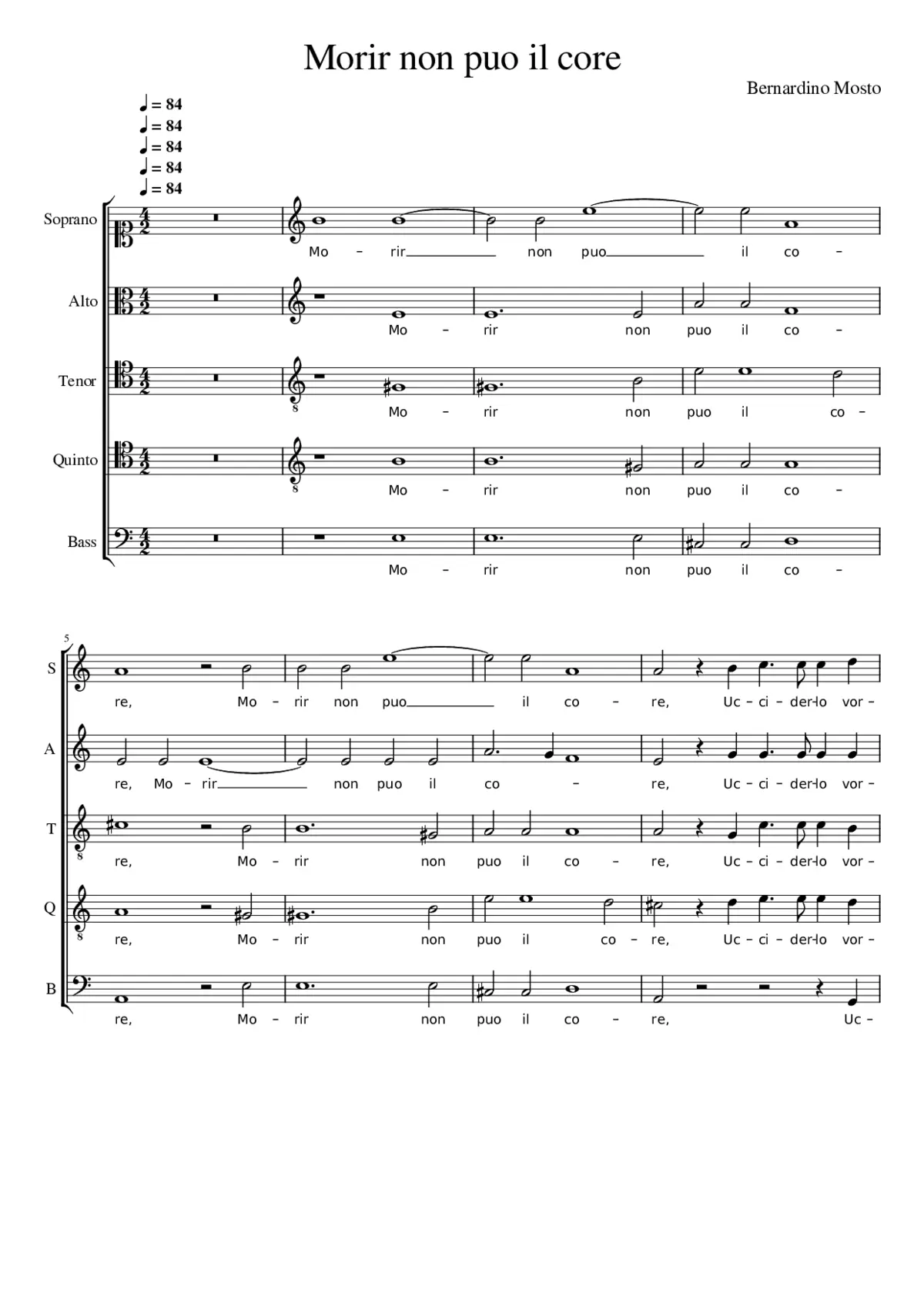 Morir non puo il core - Page 1