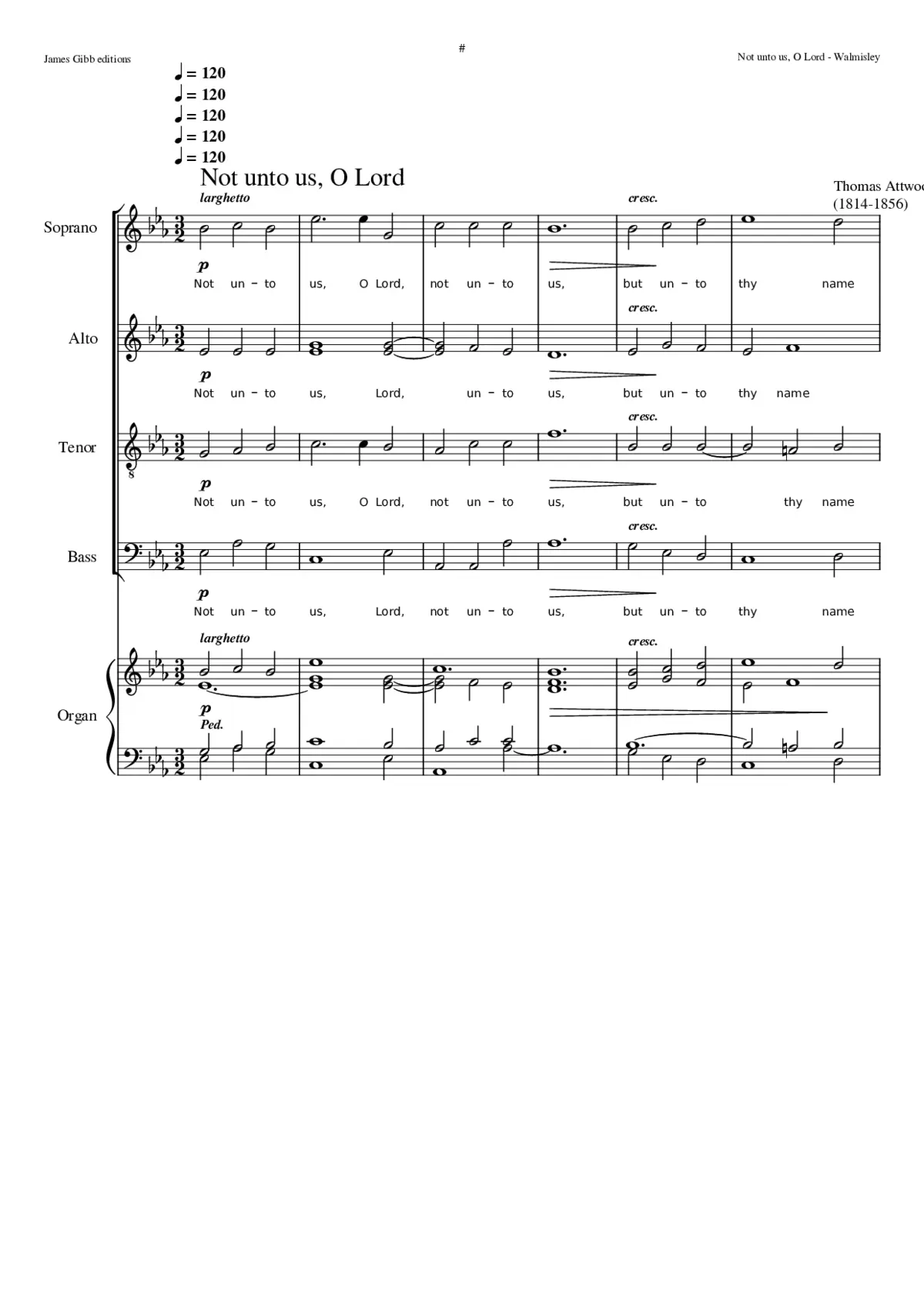 Not unto us oh Lord - Page 1