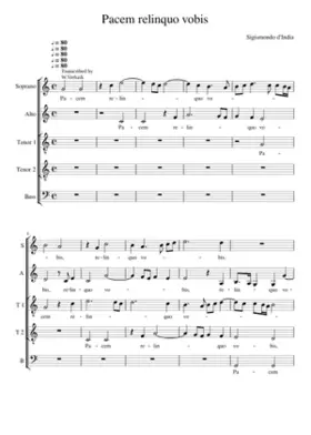 Pacem relinquo vobis - Prima pars