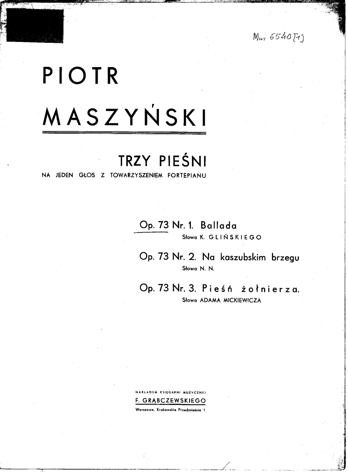 3 Pieśni - Page 1