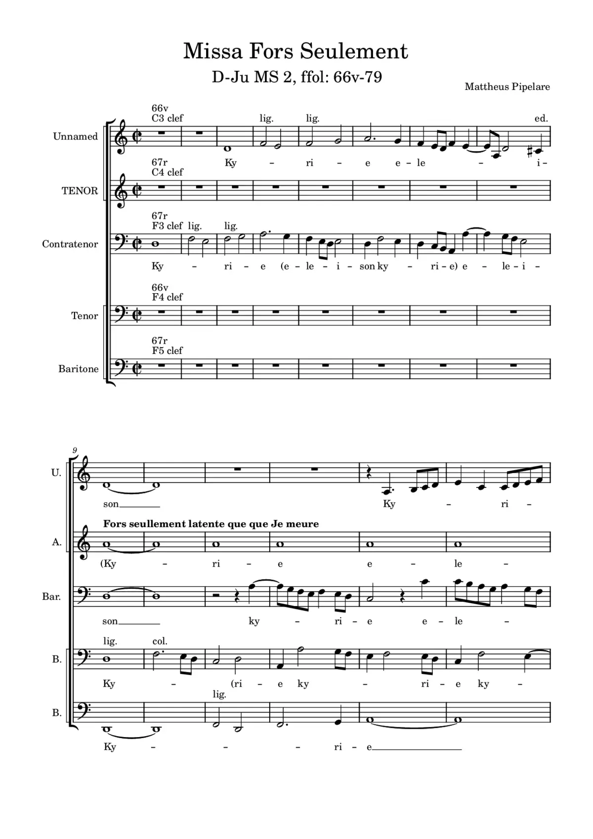Missa Fors Seulement - Page 1