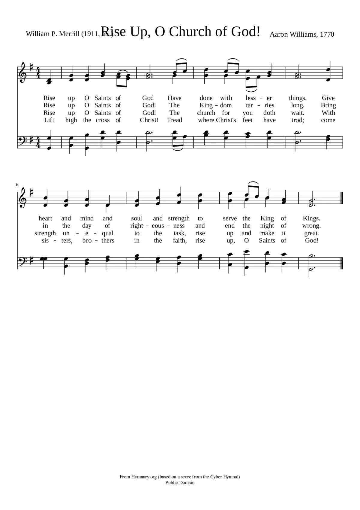 Rise Up O Saints of God (Festal Song) - Page 1