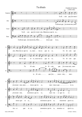 Tu disoys que j'en mourroys